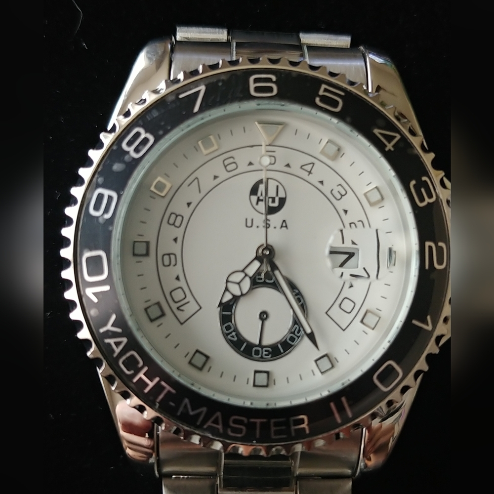 Luxury Silver and Black Watch